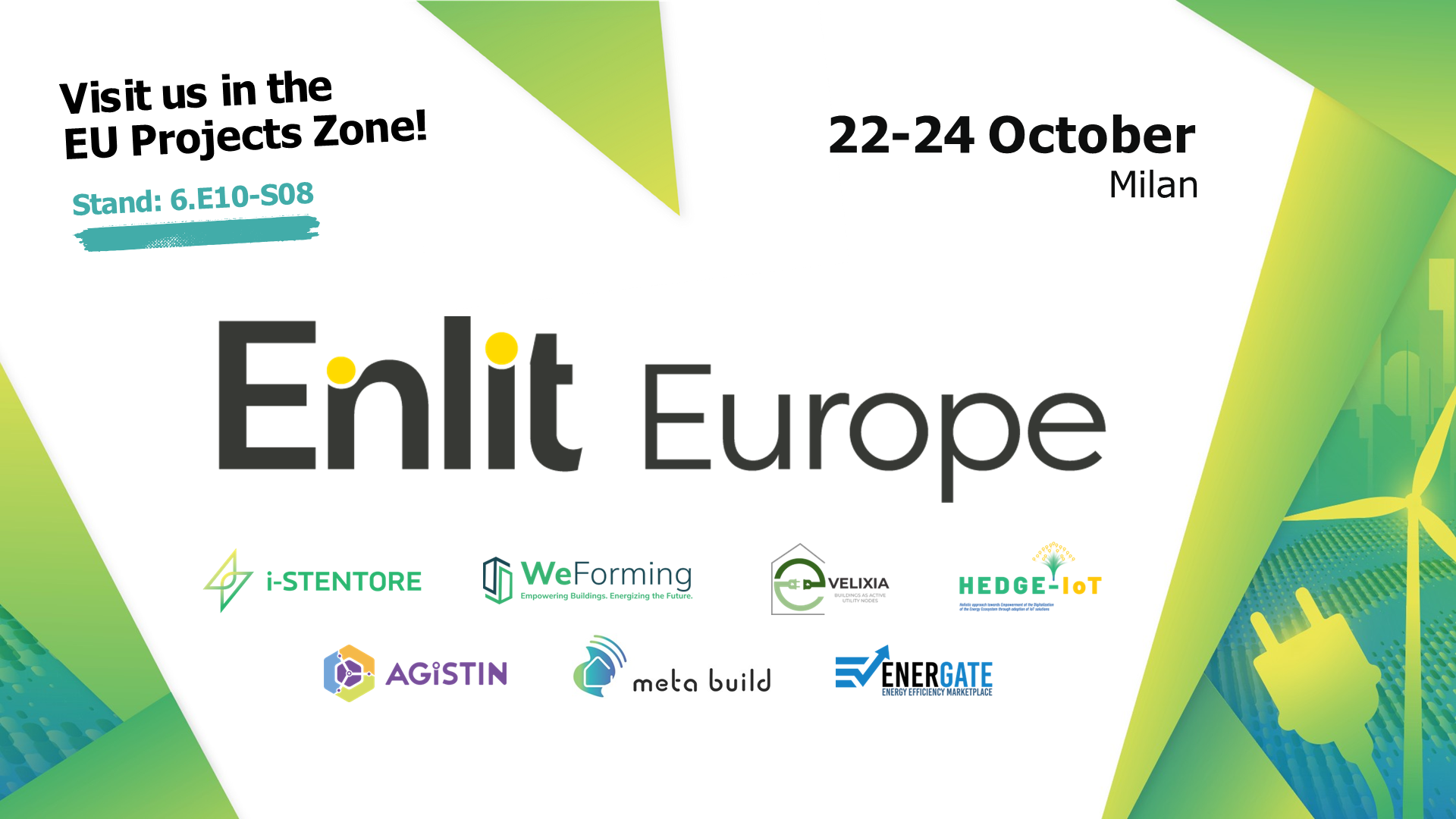 ENERGATE, WeForming, HEDGE-IoT and META BUILD will be at ENLIT 2024! banner