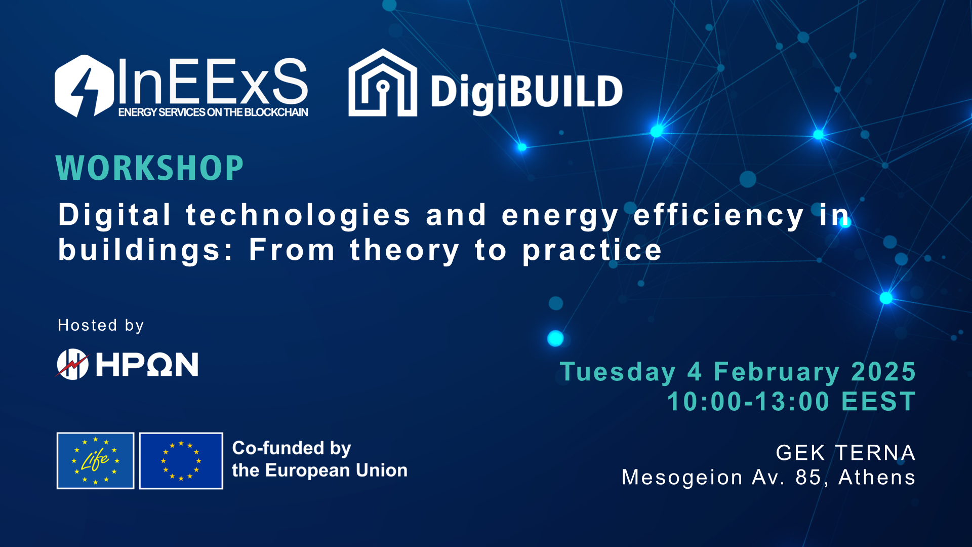 InEExS & Digibuild Workshop: Digital Technologies and Energy Efficiency in Buildings &ndash; From Theory to Practice banner