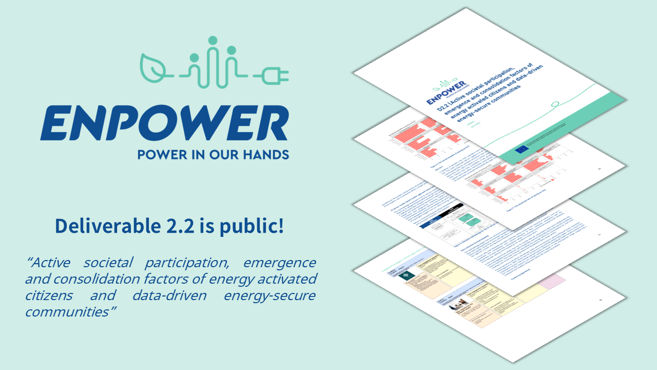 Active societal participation, emergence and consolidation factors of energy activated citizens and data-driven energy-secure communities banner