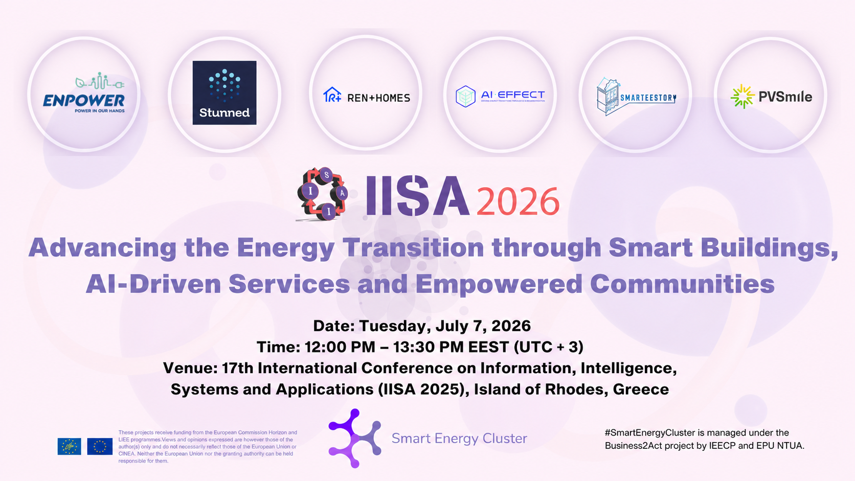 IISA 2026 - 6th International Workshop on AI & Data Analytics in the Energy Sector  banner